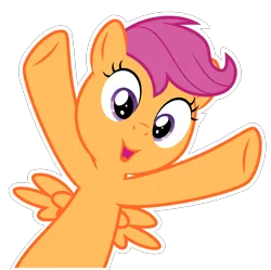 Size: 3000x2990 | Tagged: safe, artist:sollace, derpibooru import, scootaloo, pegasus, pony, crusaders of the lost mark, g4, .svg available, cute, derpibooru exclusive, female, filly, foal, image, my little pony, png, simple background, solo, transparent background, vector