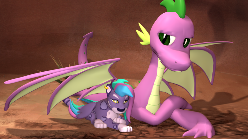 Size: 1920x1080 | Tagged: safe, artist:red4567, derpibooru import, spike, dragon, g5, 3d, adult, adult spike, allura, alternate scenario, covering, dragon day, dragon lord spike, image, older, older spike, png, source filmmaker, spike (g5), spike day, story included, winged spike, wings