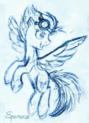 Size: 1997x2742 | Tagged: safe, artist:equmoria, derpibooru import, pegasus, pony, g5 concept leaks, image, jpeg, rainbow dash (g5 concept leak), sketch, traditional art