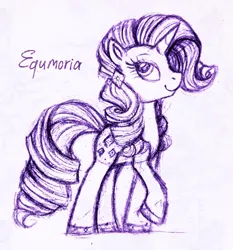 Size: 1981x2123 | Tagged: safe, artist:equmoria, derpibooru import, pony, unicorn, g5 concept leaks, horn, image, jpeg, rarity (g5 concept leak), sketch, traditional art