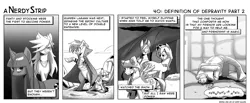 Size: 1224x504 | Tagged: safe, artist:dony baldin, derpibooru import, oc, ponified, earth pony, human, pegasus, pony, unicorn, friendship is magic, g4, bondage, comic, crossover, female, horn, image, jpeg, male, monochrome, my little pony, padded cell, panty and stocking with garterbelt, straitjacket, tengen toppa gurren lagann, wakfu, webcomic