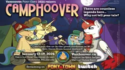 Size: 640x360 | Tagged: safe, derpibooru import, oc, oc:apricity, oc:poutine, oc:sunny showers, oc:trail blazer, unofficial characters only, pony, pony town, image, jpeg, pony town events, vanhoover pony expo, vanhoover pony expo 2025