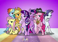 Size: 3353x2408 | Tagged: safe, artist:soulsliver249, derpibooru import, applejack, fluttershy, pinkie pie, rainbow dash, rarity, starlight glimmer, twilight sparkle, twilight sparkle (alicorn), alicorn, pony, g4, bipedal, fresh princess and friends' poses, fresh princess of friendship, image, jpeg, mane six, pose, the fresh prince of bel-air