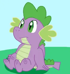 Size: 706x744 | Tagged: safe, artist:cmara, derpibooru import, spike, dragon, g4, image, male, png, sitting, solo, winged spike, wings