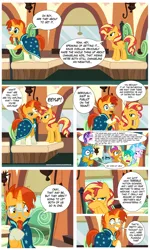 Size: 3000x5000 | Tagged: suggestive, derpibooru import, editor:wild stallions, gallus, ocellus, sandbar, silverstream, smolder, starlight glimmer, sunburst, sunset shimmer, yona, pony, comic:the first incestuous foal of sunset shimmer, g4, angry, brother and sister, eeyup, female, flirting, friendship express, image, imminent incest, imminent sex, locomotive, male, png, ragelight glimmer, shimmerburst, shipping, siblings, starburst, steam locomotive, straight, student six, sunny siblings, this will end in detention, train