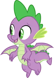 Size: 3000x4257 | Tagged: safe, artist:cloudy glow, derpibooru import, spike, dragon, g4, season 8, the hearth's warming club, spoiler:s08, cute, flying, happy, high res, image, male, my little pony, open mouth, open smile, png, simple background, smiling, solo, spikabetes, transparent background, vector, winged spike, wings