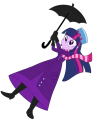 Size: 2500x3163 | Tagged: safe, artist:cartoonmasterv3, artist:nie-martw-sie-o-mnie, derpibooru import, twilight sparkle, twilight sparkle (alicorn), alicorn, human, equestria girls, g4, clothes, dress, humanized, image, long dress, long skirt, marry poppins, png, skirt, solo, umbrella