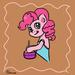 Size: 1280x1280 | Tagged: safe, artist:wrath-marionphauna, derpibooru import, pinkie pie, g4, :p, bowl, cooking, dough, image, png, solo, tongue out