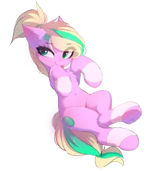 Size: 3364x3856 | Tagged: safe, alternate version, artist:empress-twilight, derpibooru import, oc, oc:emerald bubble, unofficial characters only, earth pony, pony, :p, belly, belly button, blushing, cheek fluff, chest fluff, clothes, commission, cute, ear fluff, eye clipping through hair, eyebrows, eyebrows visible through hair, female, flower, flower in hair, image, leg fluff, leg warmers, mare, png, simple background, smiling, solo, tail, tongue out, transparent background, two toned mane, two toned tail, underhoof, ych result