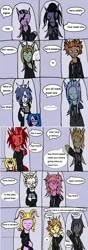 Size: 1178x3348 | Tagged: safe, artist:ask-luciavampire, derpibooru import, oc, oc:arin amber, oc:nell nariah, ponified, earth pony, pegasus, pony, undead, unicorn, vampire, axel, comic page, crossover, demyx, horn, image, kingdom hearts, larxene, lexaeus, luxord, marluxia, organization xiii, png, roxas, saïx, tumblr, tumblr:ask-organization-pony's-adventure, vexen, xaldin, xigbar, xion, zexion