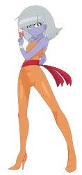 Size: 2179x4625 | Tagged: safe, artist:batipin, derpibooru import, limestone pie, human, equestria girls, g4, 2d, bangs, card, clothes, equestria girls-ified, fangs, female, image, leotard, looking at you, png, simple background, smiling, smiling at you, transparent background