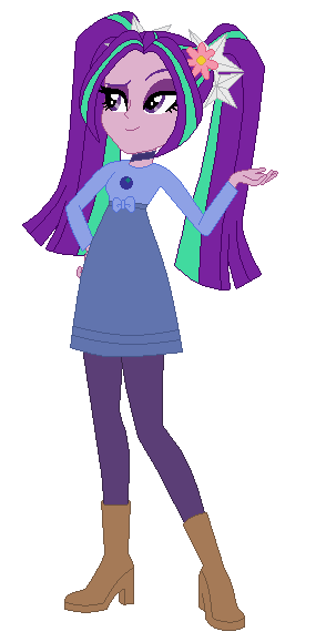 Size: 294x579 | Tagged: safe, artist:selenaede, artist:user15432, derpibooru import, aria blaze, human, equestria girls, g4, base used, blue dress, blueberry muffin (strawberry shortcake), boots, clothes, crossover, diana kaarina, dress, flower, flower in hair, hand on hip, image, leggings, png, shoes, simple background, smiling, solo, strawberry shortcake, strawberry shortcake berry in the big city, transparent background, voice actor joke