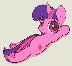 Size: 641x593 | Tagged: safe, artist:violavaquita, ponerpics import, twilight sparkle, pony, unicorn, image, looking at you, lying down, png, simple background, smiling, solo