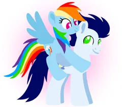 Size: 1276x1080 | Tagged: safe, artist:mlplary6, derpibooru import, rainbow dash, soarin', pegasus, pony, g4, female, image, male, mare, png, riding, shipping, soarindash, stallion, straight