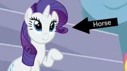 Size: 1254x703 | Tagged: safe, artist:ilovekimpossiblealot, derpibooru import, rarity, pony, g4, arrow, image, png, truth