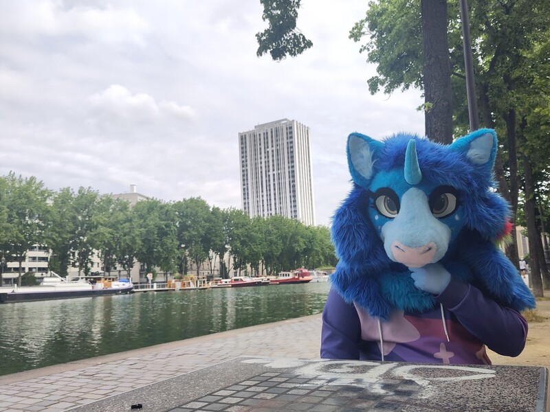 Size: 2000x1500 | Tagged: safe, artist:essonniandragon, artist:rs-glide08, artist:scarletwingsfs, artist:vlacek, derpibooru import, oc, oc:blue sky, unofficial characters only, bust, fursuit, image, irl, jpeg, outdoors, photo, ponysuit, portrait, solo
