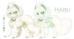 Size: 4600x2450 | Tagged: safe, artist:avroras_world, derpibooru import, oc, oc:haru, unofficial characters only, bat pony, pony, g4, :p, bell, bell collar, big tail, chest fluff, collar, fangs, female, fluffy tail, image, looking at you, png, reference sheet, simple background, solo, tail, tongue out