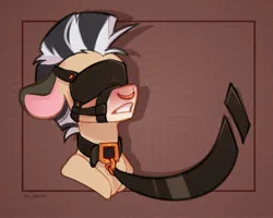 Size: 2048x1638 | Tagged: suggestive, artist:shelti, ponerpics import, oc, unofficial characters only, pony, blindfold, image, jpeg, leash, male, stallion