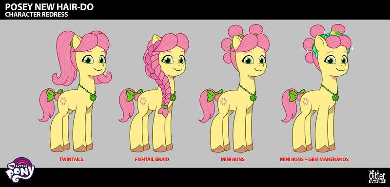 Size: 2626x1258 | Tagged: safe, derpibooru import, posey (g5), earth pony, g5, my little pony: tell your tale, spoiler:g5, spoiler:my little pony: tell your tale, spoiler:tyts02e32, adoraposey, alternate hairstyle, cute, image, lil critter workshop, magic mirror (episode), png