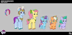 Size: 2917x1425 | Tagged: safe, derpibooru import, posey (g5), earth pony, pegasus, pony, unicorn, g5, my little pony: tell your tale, leak, spoiler:g5, spoiler:my little pony: tell your tale, spoiler:tyts02e32, armor, armored pony, blue coat, bow, colored wings, female, filly, foal, gemstones, glory (g5), green eyes, green mane, green tail, hair bow, headband, helmet, horn, image, lil critter workshop, magenta eyes, magic mirror (episode), mare, orange coat, peach fizz, pink mane, pink tail, pippsqueak trio, pippsqueaks, png, purple coat, purple tail, royal guard, royal guard armor, seashell (g5), sparkles, tail, two toned wings, unshorn fetlocks, wings, yellow coat, zoom zephyrwing