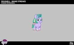 Size: 2304x1432 | Tagged: safe, derpibooru import, earth pony, pony, g5, my little pony: tell your tale, leak, spoiler:g5, spoiler:my little pony: tell your tale, spoiler:tyts02e32, blue coat, bow, cyan eyes, female, filly, foal, green mane, green tail, image, lil critter workshop, looking at you, magic mirror (episode), pink hooves, pippsqueaks, png, seashell (g5), smiling, smiling at you, tail, tail bow, unshorn fetlocks