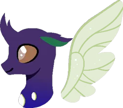 Size: 381x336 | Tagged: safe, artist:alejandrogmj, artist:wasisi, derpibooru import, oc, oc:wasisi, changedling, changeling, base used, bust, changedling oc, changeling oc, derpibooru exclusive, image, png, portrait, simple background, transparent background