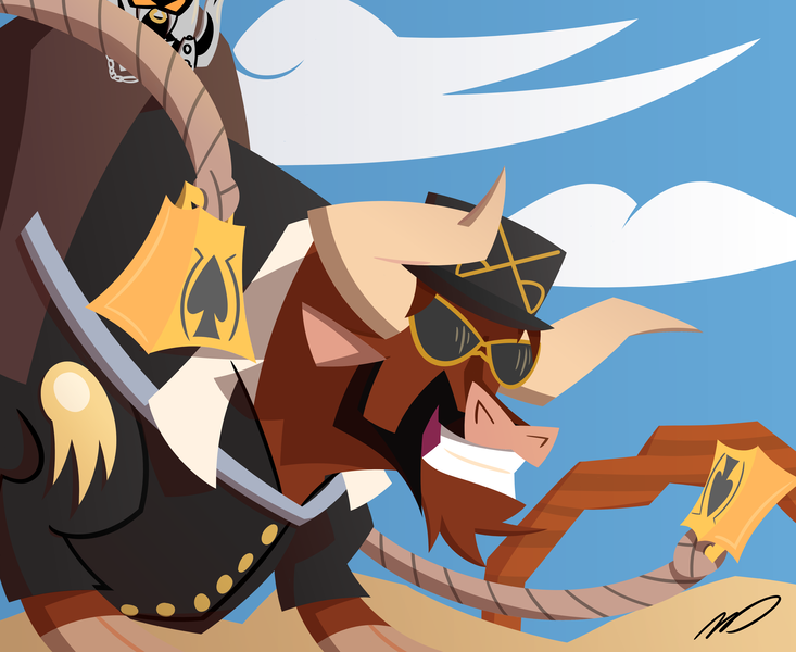 Size: 5500x4500 | Tagged: safe, artist:pres_marshmellow, derpibooru import, them's fightin' herds, community related, horns, image, lemmy kilmister, motorhead, png, sunglasses, texas (tfh)