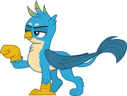 Size: 3965x3000 | Tagged: safe, artist:cloudy glow, derpibooru import, gallus, gryphon, g4, fist bump, image, png, simple background, solo, transparent background, vector