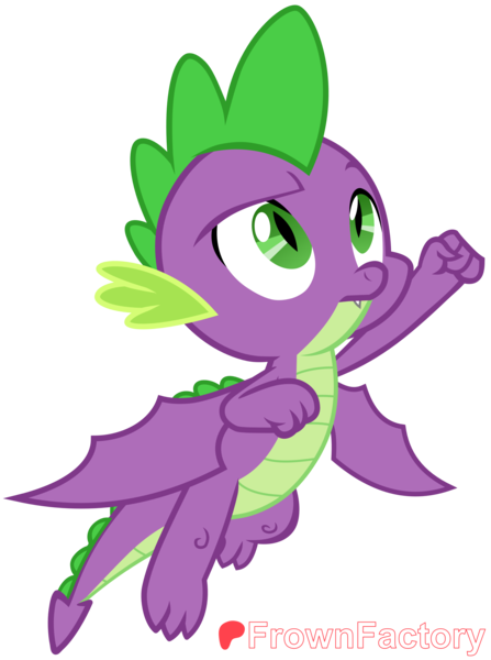 Size: 2828x3799 | Tagged: safe, artist:frownfactory, derpibooru import, spike, dragon, g4, eyebrows, flying, image, png, raised eyebrow, simple background, solo, transparent background, up up and away pose, vector, winged spike, wings