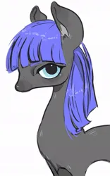 Size: 635x1015 | Tagged: safe, artist:calmstate2, derpibooru import, maud pie, earth pony, pony, g4, alternate color palette, bust, female, image, jpeg, mare, simple background, solo, white background