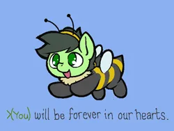 Size: 640x480 | Tagged: artist needed, safe, oc, oc:anonfilly, earth pony, pony, (you), animal costume, bee costume, clothes, costume, female, filly, image, png, simple background