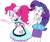 Size: 2973x2520 | Tagged: safe, derpibooru import, edit, edited screencap, editor:mrtoonlover83, screencap, pinkie pie, rarity, equestria girls, g4, background removed, female, image, not a vector, png, rarity peplum dress, server pinkie pie