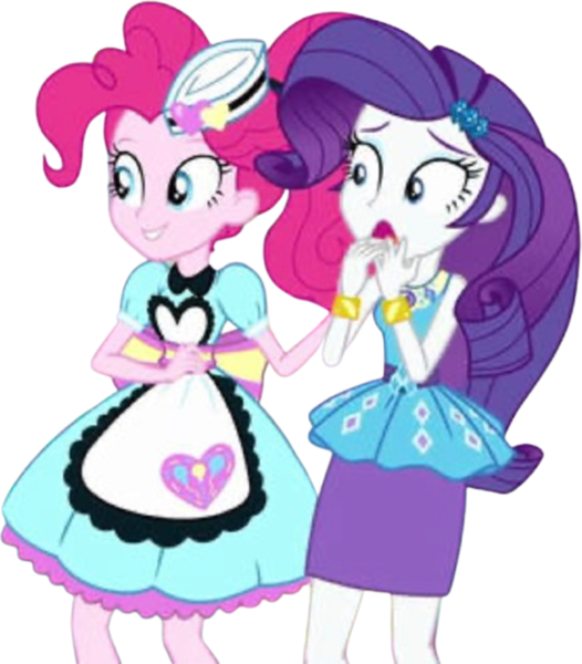 Size: 2209x2520 | Tagged: safe, derpibooru import, edit, edited screencap, editor:mrtoonlover83, screencap, pinkie pie, rarity, human, equestria girls, g4, background removed, female, image, not a vector, png, server pinkie pie