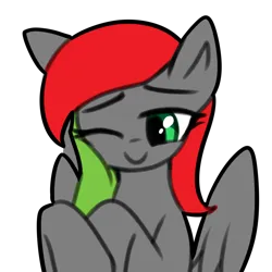 Size: 1000x1000 | Tagged: safe, ponerpics import, oc, oc:anon, oc:nawni, pegasus, pony, con mascot, female, hand, image, mare, marecon, png, simple background, solo, transparent background