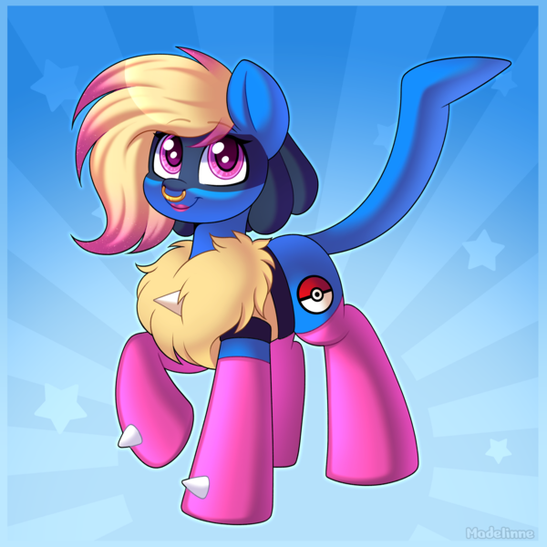 Size: 4000x4000 | Tagged: safe, artist:madelinne, derpibooru import, oc, unofficial characters only, clothes, cutie mark, image, looking at you, nose piercing, nose ring, piercing, png, socks, solo