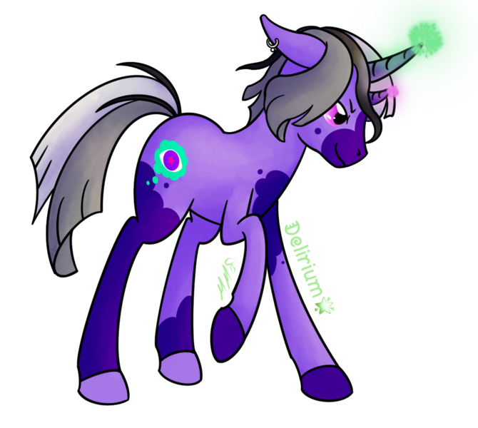 Size: 1252x1122 | Tagged: safe, derpibooru import, oc, oc:delirium, bicorn, horn, image, multiple horns, png, simple background