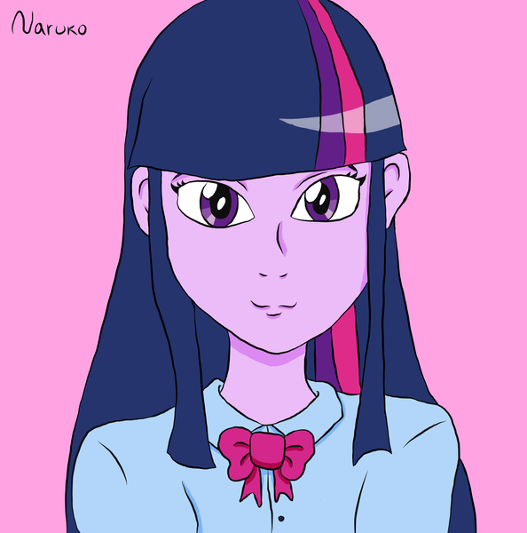 Size: 2112x2134 | Tagged: safe, artist:wrath-marionphauna, derpibooru import, twilight sparkle, equestria girls, g4, bow, clothes, image, png, shirt, smiling, solo