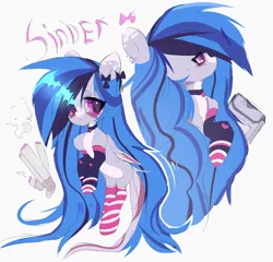 Size: 2000x1920 | Tagged: safe, artist:trankvimanger, derpibooru import, oc, unofficial characters only, pegasus, pony, bags under eyes, bong, choker, clothes, drugs, hair over one eye, image, png, socks, solo, striped socks