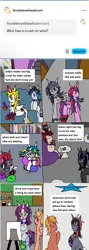 Size: 1179x3330 | Tagged: safe, artist:ask-luciavampire, derpibooru import, oc, bat pony, demon, demon pony, earth pony, original species, pegasus, pony, undead, unicorn, vampire, vampony, ask, fourth wall, horn, image, in love, png, tumblr