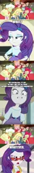 Size: 500x2520 | Tagged: safe, derpibooru import, apple bloom, applejack, big macintosh, granny smith, rarity, equestria girls, g4, angry, applejack's shirt with a collar, battle for dream island, equestria girls specials, image, imgflip, jpeg, meme, my little pony equestria girls: better together, my little pony equestria girls: holidays unwrapped, rarity is not amused, text, the cider louse fools, unamused