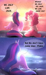 Size: 2048x3278 | Tagged: safe, artist:petaltwinkle, derpibooru import, pinkie pie, princess twilight 2.0, twilight sparkle, twilight sparkle (alicorn), alicorn, pony, g4, the last problem, crown, female, image, immortality blues, jewelry, lesbian, older, older twilight, older twilight sparkle (alicorn), png, regalia, shipping, twinkie