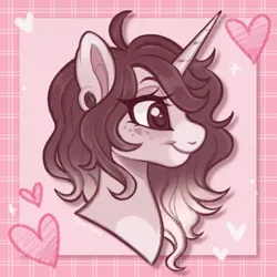 Size: 1500x1500 | Tagged: safe, artist:pinxpony, derpibooru import, oc, oc:doodle, unofficial characters only, pony, unicorn, g4, ear piercing, horn, image, jpeg, piercing, ponysona, solo, unicorn oc