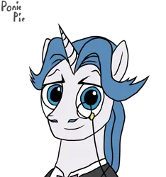 Size: 1200x1280 | Tagged: safe, artist:ponie pie, derpibooru import, fancypants, pony, unicorn, g4, blue eyes, blue hair, bust, clothes, facial hair, horn, image, male, monocle, png, shirt, simple background, smiling, solo, stallion, suit, three quarter view, transparent background