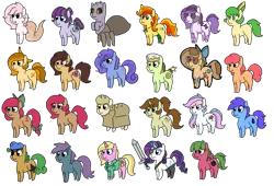 Size: 689x469 | Tagged: safe, artist:lockheart, derpibooru import, rarity, oc, oc:alice, oc:bananna split, oc:baroness, oc:bread pony, oc:cherry sweetheart, oc:cinnamon bun, oc:donut stoles, oc:grittyguts, oc:jess, oc:limit state, oc:lockie, oc:low rider, oc:raggie, oc:sicklestitch, oc:stella cherry, oc:wafflecakes, oc:whitechain, ponified, bread pony, earth pony, food pony, hagwarders, lamia, original species, pegasus, pony, unicorn, g4, alternate universe, bow, bread, clothes, eyepatch, female, food, hair bow, horn, image, levitation, magic, mare, pegasus oc, png, scar, socks, spread wings, striped socks, sword, sword rara, tail, tail bow, telekinesis, thigh highs, unicorn oc, weapon, wings