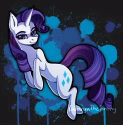 Size: 944x959 | Tagged: safe, artist:kathrynthebrony, derpibooru import, part of a set, rarity, pony, unicorn, g4, abstract background, female, horn, image, jpeg, mare, smiling, solo