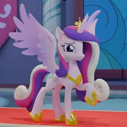 Size: 720x720 | Tagged: safe, artist:srminemuel, derpibooru import, princess cadance, alicorn, pony, g4, canterlot castle, canterlot castle interior, canterlot throne room, carpet, concave belly, crown, female, hoof shoes, image, indoors, jewelry, jpeg, mare, peytral, princess shoes, raised hoof, red carpet, regalia, slender, solo, spread wings, thin, throne room, wings