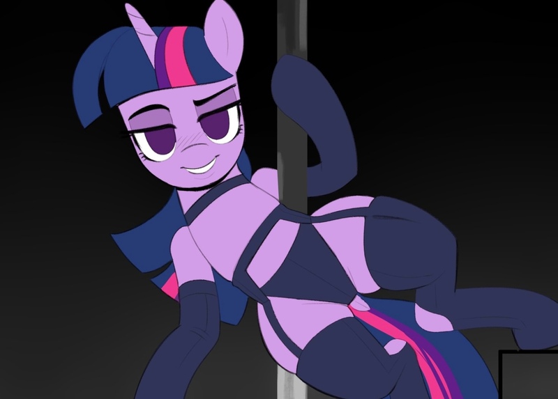 Size: 1470x1052 | Tagged: suggestive, artist:_ton618_, artist:ton618, ponerpics import, ponybooru import, twilight sparkle, pony, unicorn, bedroom eyes, clothes, cropped, female, image, jpeg, lingerie, looking at you, mare, pole dancing, seductive, seductive look, seductive pose, solo, stripper, stripper pole, stupid sexy twilight, unicorn twilight