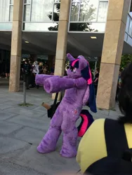 Size: 2448x3264 | Tagged: safe, derpibooru import, twilight sparkle, g4, 2014, fursuit, galacon, image, irl, jpeg, outdoors, photo, ponysuit