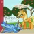 Size: 2048x2048 | Tagged: safe, artist:galaxy swirl, derpibooru import, applejack, rainbow dash, earth pony, pegasus, pony, g4, apple, apple tree, appledash, date (time), dishevelled, female, food, freckles, hair tie, image, joke, jpeg, lesbian, looking down, lying down, messy mane, outdoors, raised hoof, shipping, signature, speech bubble, sweet apple acres, talking, tree