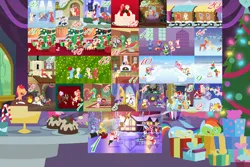 Size: 6480x4320 | Tagged: safe, anonymous artist, derpibooru import, alice the reindeer, apple bloom, applejack, aurora the reindeer, banner mares, big macintosh, bori the reindeer, caramel, coral currents, cottonflock, crescendo, derpy hooves, diamond tiara, dinky hooves, flutterholly, fluttershy, gentle breeze, helia, linky, mallow flower, mochaccino, pinkie pie, pokey pierce, posey shy, rainbow dash, rare find, rarity, shoeshine, silver spoon, spearmint gust, spike, stratus wind, sunshower raindrops, toe-tapper, torch song, twilight sparkle, twilight sparkle (alicorn), oc, oc:apple sorbet, oc:late riser, oc:pink lemonade, ponified, alicorn, bird, deer, dragon, earth pony, pegasus, pony, rabbit, reindeer, squirrel, unicorn, series:fm holidays, series:hearth's warming advent calendar 2024, a hearth's warming tail, g4, 8 foot candy cane, ><, absurd resolution, advent calendar, alice is not amused, alicornified, all i want for christmas is you, alternate hairstyle, amused, angry, animal, animal costume, argument, armchair, artificial horn, artificial wings, augmented, aurora is not amused, baby, baby carrier, baby pony, basket, bedroom eyes, bell, bell collar, big macintosh is not amused, bipedal, bipedal leaning, blanket, blush lines, blush sticker, blushing, boots, bored, bow, brazier, brothers, buck, cabin, cake, cake topper, camera, candy, candy cane, cap, caroling, censored, censored vulgarity, chair, chimney, chocolate, christmas, christmas cake, christmas lights, christmas pudding, christmas tree, christmas wreath, clothes, cloud, coat, collar, colt, conductor's baton, coralbetes, costume, couch, crescendoflock, crowd, crying, cute, deerified, defrosting, dentist chair, dentistry, derpy being derpy, die hard, dilated pupils, doe, dress, earmuffs, eating, eggnog, elf costume, elf hat, emanata, envelope, equestria's best mother, eyebrows, eyepatch, eyes closed, facehoof, fake beard, family, fangs, father and child, father and son, female, filly, film projector, fire, fire pit, fireplace, flirting, floppy ears, flour, flutterdeer, fluttermac, fluttermom, fluttershy is amused, fluttershy is not amused, fluttershy's cottage, flying, foal, food, fraternal twins, friendship express, frown, frozen, garland, gradient background, grandparents, grin, gritted teeth, group, hair bow, hair dryer, hammer, happy hearth's warming, hat, hearth's warming, hearth's warming doll, high heel boots, high res, holding a pony, holding hooves, holiday, hoof around neck, hoof hold, hooves together, horn, hot chocolate, hug, ice, ice cube, ice skates, ice skating, igloo, image, indoors, jacket, kitchen, krampus, leaning, letter, licking, licking lips, lineless, locomotive, looking at each other, looking at someone, looking at you, looking into each others eyes, looking up, macabetes, magic, magic horn, magic wings, male, mall santa, mane seven, mane six, mare, mariah carey, meme, microphone, mistletoe, mittens, mouth hold, mug, music notes, muttonchops, my little pony, nervous, nervous grin, nightcap, nightgown, nuzzling, offspring, older, older coral currents, one ear down, one-piece swimsuit, open mouth, open smile, ornament, outdoors, pacifier, pajamas, parent:big macintosh, parent:fluttershy, parents:fluttermac, patterned background, pickaxe, pirate costume, pirate hat, plewds, plushie, png, pointy ponies, ponies in food, ponies riding ponies, ponytones, popcorn, present, pudding, puffy cheeks, question mark, race swap, raised eyebrow, raised hoof, reaching, red nose, reindeer costume, reindeerified, riding, riding a pony, roof, rudolph the red nosed reindeer, saddle, santa claus, santa costume, santa hat, santa hooves, scared, scarf, scroll, sea shanty, ship:shys, shipping, shoes, short mane, shyabetes, siblings, silly, singing, sitting, skates, skirt, smiling, smiling at each other, smiling at you, snow, snowball, snowball fight, snowfall, snowpony, snowsuit, species swap, speedo, spinning, spread wings, stallion, standing, standing on one leg, standing on two hooves, steam locomotive, stifling laughter, straight, stratusbetes, strawberry, stroller, sun, sunglasses, sunlight, sunrise, sweater, swimsuit, tack, talk like a pirate day, teary eyes, teeth, the gift givers, thought bubble, throwing, toddler, tongue out, tongue stuck, tongue stuck to pole, toolbox, toy, toy store, train, tree, twilight's castle, unamused, varying degrees of want, vest, wall of tags, whipped cream, why weren't you at elf practice?, wind, window, windswept mane, wingboner, wingless spike, wings, winter, winter outfit, woohoo, wreath